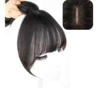 RUNRAYAY Toppers per capelli per donne vere capelli umani con frangetta, topper per capelli a copertina 3d a 360 ° per donne con capelli diradellati, stile di cucitura a spillatura nera