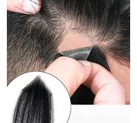 RUNRAYAY Ultra Shin Skin Bald Spot Pazzo Patch Toupee per uomini Unità di sostituzione dei capelli per punto calvo da 6 pollici Coppa naturale Toupee Patch, nero 3 * 3 * 2cm