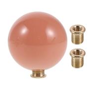 RUNROTOO 1 set di pomello del cambio per auto fosforescente - Pomello rotondo in acrilico per cambio auto con 3 adattatori - Testa della leva del a sfera luminosa per le corse notturne, colore rosso