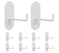 RUNROTOO 10 ganci e appendini multiuso per pannello forato - Accessori per l'organizzazione di utensili elettrici, artigianato, ufficio, garage e pareti (distanza tra i fori: 40 mm)