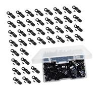 RUNROTOO 100 Pezzi Clip di Fissaggio per Cornici per Foto in Ferro Nero, Resistenti e Facili da Installare, per Appendere Quadri e Creare Opere d'Arte a Parete