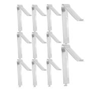 RUNROTOO 12 Pezzi Supporto per Vaporiera in Acciaio Inox Argento, Gambe per Vassoio da Cucina 5,5x5,5x1 Cm Pulizia Semplice e Compatibilità Ampia, Accessori per Cottura a Vapore