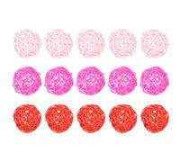 RUNROTOO 15 Pezzi Palline Decorative in Rattan per Feste e Decorazioni Casa, Resistenti e Facili da Usare, Come Oggetti per Foto in Feste di Compleanno e Cucina
