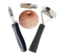 RUNROTOO 1set Kit Riparazione Pneumatici con Rullo Pressione e Testina Abrasiva Ciotola Attrezzi Compatti per Auto, Motocicletta e Bici Resistente in Plastica e Metallo per Ripara Gomme