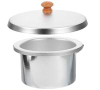 RUNROTOO 1set Pentola Fusione Cera in Alluminio con Coperchio Contenitore Resistente per Sciogliere Cera Scalda Ceretta Sicuro e Facile da Pulire per Macchine Depilazione