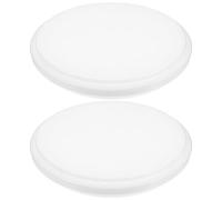 RUNROTOO 2 pezzi di coprilampada a incasso per soffitto - Copriparalume rotondo bianco di ricambio per plafoniera - Paralume a cupola in plastica da 11,7'' per ufficio, camera da letto e