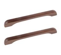 RUNROTOO 2 Pezzi Maniglia in Legno Marrone per Barca e Armadio, Presa Ergonomica e Robusta con Fori Preforati, per Yacht e Cabine di Imbarcazioni a Vento