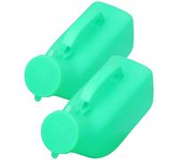 RUNROTOO 2 Pezzi Orinatoio Portatile per Uomini da 1200 Ml in Plastica Verde, a Tenuta Stagna e Facile da Pulire, per Viaggio e Trekking All'aperto Colore Casuale