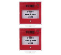 RUNROTOO 2 set di pulsanti di emergenza antincendio con punto di chiamata manuale e pulsante di emergenza con ripristino manuale per l'evacuazione di uffici e abitazioni, per una maggiore