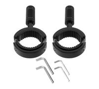 RUNROTOO 2 set di staffe di montaggio per luci da moto - Supporto per faro con estensione per manubrio - Staffa di montaggio per lampada in lega di alluminio per ridurre le vibrazioni