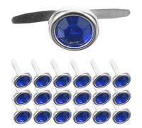 RUNROTOO 200 Pezzi Fermagli per Carta con Strass Trasparenti Rotondi, Chiodini per Scrapbooking a Doppia Punta, Spilli Decorativi Fai da Te per Album, Biglietti e Progetti Artigianali