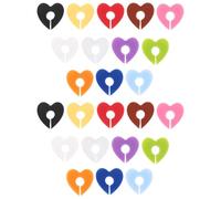 RUNROTOO 24 Pezzi Marcatori in Silicone per Calici da Vino, Riutilizzabili, | Cuore Decorativo Lucido, Lavabili senza Residui, per Incontri Conviviali e Serate Festive, per Steli Standard