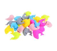 RUNROTOO 24 Pezzi Segna Calici da Vino in Silicone a Forma di Squalo, Identificatori di Bicchieri per Degustazioni e Incontri Informali, Marcatori Colorati per Bevande
