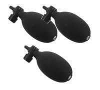 RUNROTOO 3 Pezzi Pompa di Gonfiaggio Manuale per Misuratore di Pressione con Valvola Dell'aria, Compatibile Versatile, in Pvc e Metallo, per Uso Domestico e Clinico