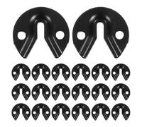 RUNROTOO 30 pezzi di accessori per appendere quadri: staffe in metallo con foro a chiave, ganci resistenti per cornici, fibbie di fissaggio per appendere specchi o tele a parete, colore nero.