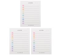 RUNROTOO 3pcs Colorful Cloud to Do List Note Pads Non-adhesive Portable Writing Pads for Students and Office Multi-function Daily Memo for Home and School Use