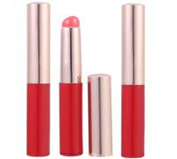 RUNROTOO 3pezzi Pennelli Labbra in Silicone con Manico Rosso Applicatore Rossetto e Pennello Correttore Portatile Morbido e Delicato per Labbra e Correzione Imperfezioni Facile da Usare