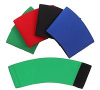 RUNROTOO 4 Pezzi Copritazza Termico in Neoprene Resistente al Calore e all'Usura, Manicotto per Bottiglie Chiusura a Strappo, per caffè e tè da Asporto