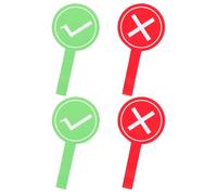 RUNROTOO 4 Pezzi Paletta di Voto in Schiuma Riutilizzabile Portatile Accessorio per Giochi in Classe Stagione Ritorno a Scuola per Insegnanti