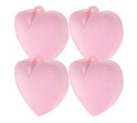 RUNROTOO 4 Pezzi Pesetti per Palloncini a Forma di Cuore in Resina Rosa, Base Decorativa Riutilizzabile per Feste di Compleanno e Eventi Aziendali, Ancore Eleganti per Palloncini Elio