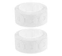 RUNROTOO 500 Pezzi Etichette Adesive per Rinforzo Fori Rotonde Bianche in Pvc Protezione e Riparazione per Fogli Perforati e Raccoglitori Ufficio Scuola