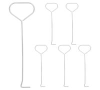 RUNROTOO 6 Pezzi di mestoli per stoppini in Acciaio Inossidabile - Spegni stoppini a Gancio - Strumento per centrare Lo stoppino - Manico Lungo per spegnere Il Fuoco - Mestoli estinguenti per la casa