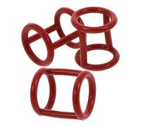 RUNROTOO Anelli di Tenuta Adattamento Snug Fit in Silicone Rosso 3 Resistente All'invecchiamento per Macchina per per Accessori
