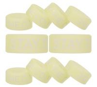 RUNROTOO Anelli in Silicone Luminosi Gialli Funzione Promemoria Antiscivolo 10 per Bacchette da Batteria per Esercitazioni Musicali