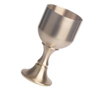RUNROTOO Calice in Ottone Dorato Piccolo Multipurpose, Tazza Decorativa Elegante e Retrò per Ambienti Buddisti e Luoghi, Bicchiere da Vino Unico e Raffinato
