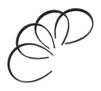 RUNROTOO Cerchietto Nero in Pu 2 Pezzi per Donne e Ragazze, Elegante e Minimalista, Previene i Chioma fuori Posto e Tiene i Chioma Saldamente, per Lavoro