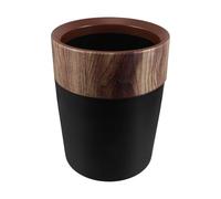 RUNROTOO Cestino per rifiuti in plastica effetto legno - Pattumiera rustica - Cestino per rifiuti stile fattoria, contenitore per la raccolta differenziata per soggiorno, cucina e ufficio, 14