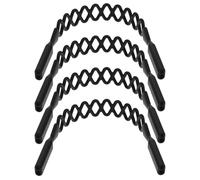 RUNROTOO Cinturino Antiscivolo per Occhiali in Silicone Nero, 6 Pezzi