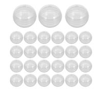 RUNROTOO Confezione da 100 capsule rotonde per distributore automatico di gomme da masticare: palline vuote trasparenti per piccoli giocattoli, contenitori in plastica da 28 mm/1,1 pollici per