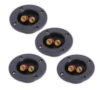 RUNROTOO Connettore Terminale Altoparlanti Rotondo Bicolore 4 Set