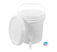 RUNROTOO Contenitore per Acqua da Campeggio con Rubinetto 10l in Plastica Bianca Resistente con Nastro Sigillante per attività Outdoor