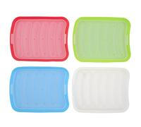 RUNROTOO Contenitori in Silicone per Salsicce 4 Pezzi Fori di Ventilazione, Leggeri e Riutilizzabili, per Snack e Pranzi da Viaggio