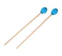 RUNROTOO Coppia di Mazze per Marimba in Legno e Lana Blu, Bacchette per Strumenti a Percussione Versatili con Maggiore Durabilità, per Lezioni di Musica e Palco