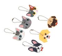 RUNROTOO Copri Chiavi Cartoon in Silicone Morbido 6 Pezzi, Copritasti Colorati Proteggi Chiavi Casa Identificatori, Adatti per Uso Quotidiano e Regalo a Familiari e Amici