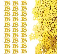 RUNROTOO Coriandoli per Compleanno Oro 600 Pezzi in Plastica Motivo Numerico, Decorazione Brillante per Festa e Attività di Vita