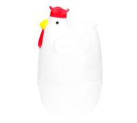 RUNROTOO Cuociuova a Vapore Microonde in Plastica Bianca a Forma di Pulcino, Sicuro e Facile da Usare per Cucinare Uova in Modo Pratico in Cucina