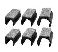 RUNROTOO Cuscinetti per Sedie a Forma di U 6 Pezzi in Plastica e Feltro Antiscivolo, Protezioni per Pavimenti e Mobili, Riduzione Rumore per Gambe Sedie a Slitta e Superfici in Legno