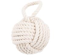 RUNROTOO Fermaporta Decorativo a Forma di in Cotone e Lino Bianco Anticolisione Adatto per Ambienti Domestici e Superfici Multiple
