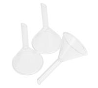 RUNROTOO Imbuto di Vetro Trasparente 3 Pezzi 40 MM per Filtraggio e Versamento Struttura Resistente per Applicazioni Scientifiche in Laboratorio