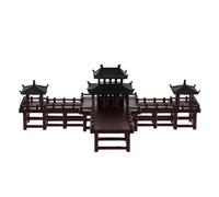 RUNROTOO in Miniatura di Padiglione Cinese, Antico Padiglione Decorativo per Acquario, Edificio in plastica in Stile Giapponese per la Decorazione della casa, Autentico Ornamento paesaggistico