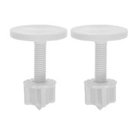 RUNROTOO Kit 2 Pezzi Viti Fissaggio Sedile Wc in Plastica Pp Bianco per Copriwater Installazione Facile e Fissaggio Sicuro