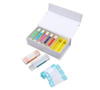 RUNROTOO Kit 35 Pezzi Vetrini Microscopio in Vetro Bordi Lisci e Sicuri, 7 Tipi di Campioni per Educazione Scientifica e Osservazione Biologica