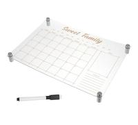 RUNROTOO Lavagna Acrilica Cancellabile Riutilizzabile per Frigorifero Design Semplice, per Decorazione e Uso Domestico, Planner da Tavolo Funzionale e Trasparente