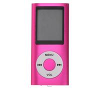 RUNROTOO Lettore Musicale Portatile Rosa con Schermo 1.8 Pollici, Leggerezza e Lega di Alluminio, Riproduttore Vocale per Ascolto Ovunque