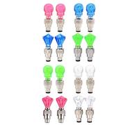 RUNROTOO Luci per Bici 16 Pezzi per Ruote LED, Resistenti agli Urti in Plastica e Metallo, per Bici da Corsa e Mountain Bike, Illuminazione Sicura Durante la Guida Colore Colore Casuale