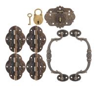 RUNROTOO Maniglia Compatibile con Cerniere Mini Decorative Stile Classico in Lega di Zinco Vintage Resistente alla Ruggine per Scatole di Vino e Custodie Ricordo